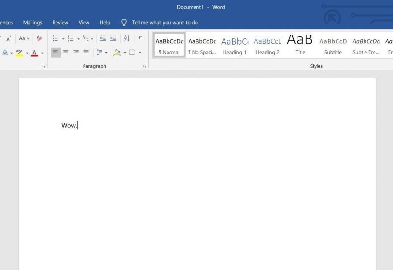 Microsoft Office Blank Document