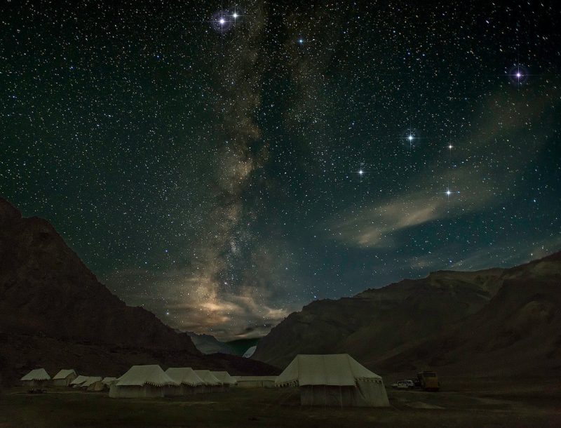 sky at night in ladakh