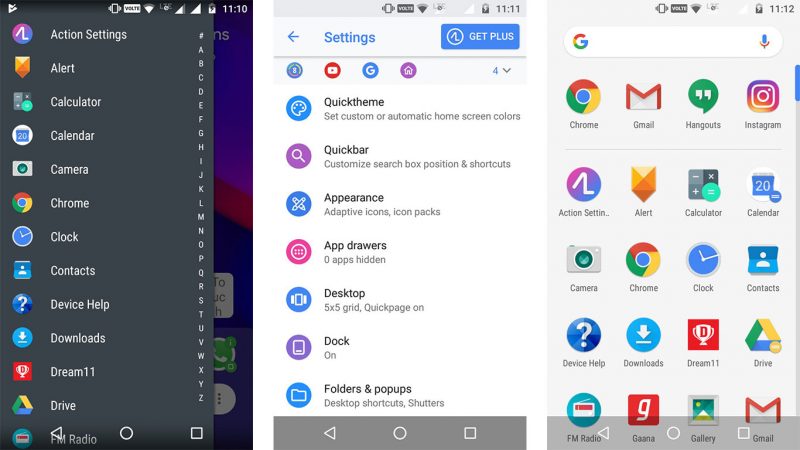 Action launcher