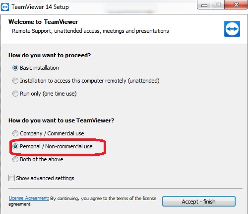 TeamViewer installation 