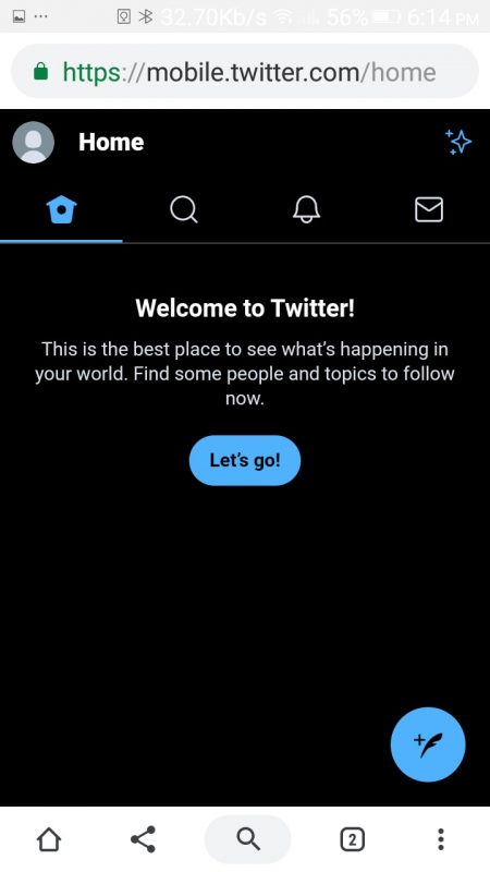 Twitter Dark Mode works Seamlessly