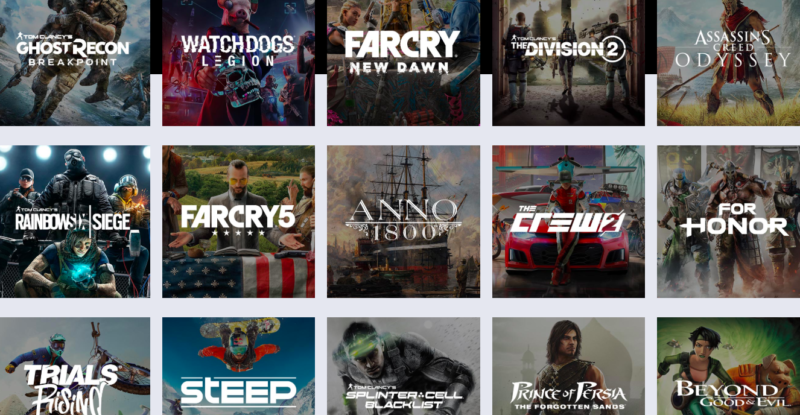 Games you can have access to with Uplay+