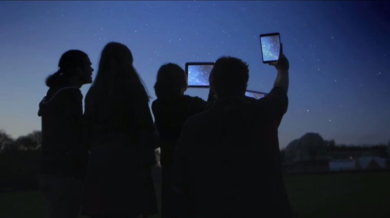 People using Google SkyMap to view the NightSky