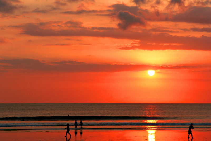 sunset at Kuta Beach Bali