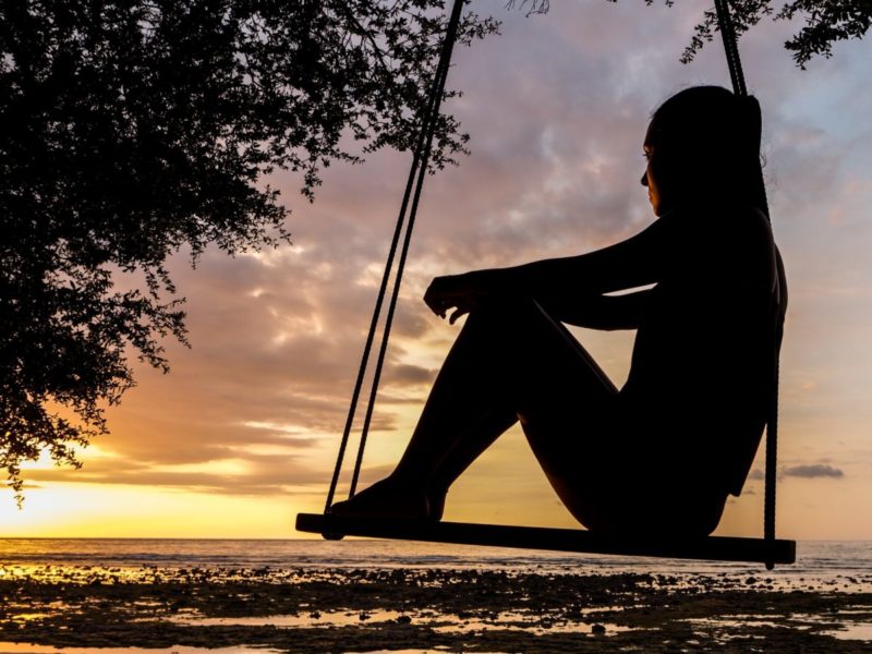 sunset swing beach