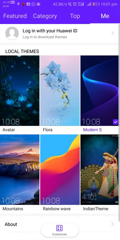 Honor view 10 themes